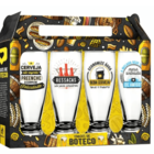 Kit Com 4 Copos Munich 200ml - Brasfoot - Frases De Boteco