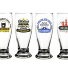 Kit Com 4 Copos Munich 200ml - Brasfoot - Frases De Boteco