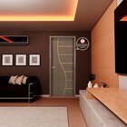 Kit Com 4 Folhas De Porta Madeira Decorada 210x90cm Espessura