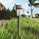 Kit Com 4 - Luminária Solar Inox Balizadora Lâmpada Led Com E