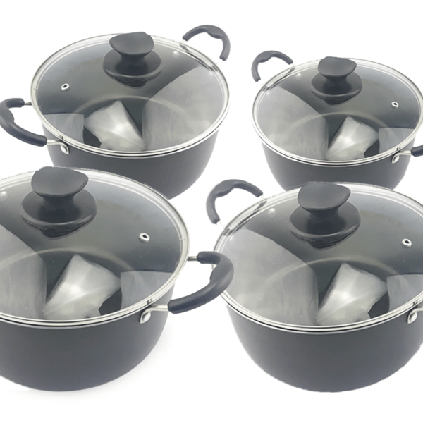 Kit Com 4 Panelas Caçarolas Tamanho Grande Família Dona Chefa