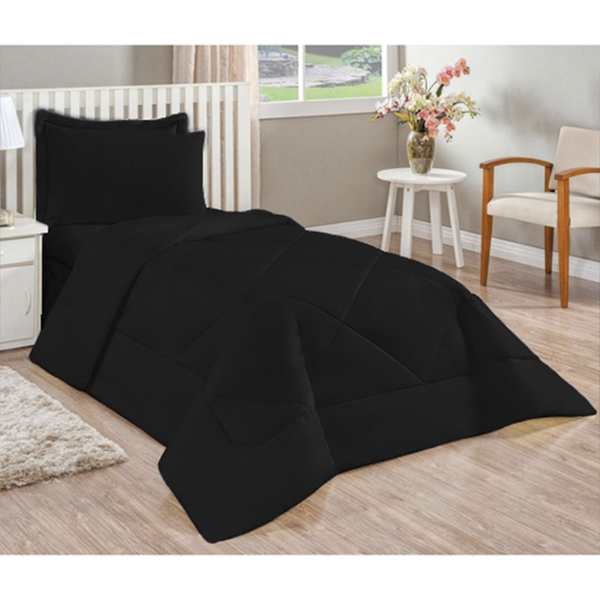 Kit Com 4 Pçs Colcha Dupla Face Luxo Master Cotex Solteiro Co