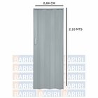 Kit Com 4 Portas Sanfonada De Pvc 210x84cm Bariri Cinza Grani