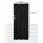 Kit Com 4 Portas Sanfonada De Pvc 210x94cm Bariri Preto Absol