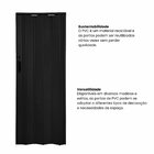 Kit Com 4 Portas Sanfonadas Pvc 210x1,05cm Bariri Preto
