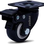 Kit Com 4 Rodízio Giratório Black Móveis 41mm Placa 30kg Com