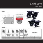 Kit Com 4 Rodízio Giratório Black Móveis 41mm Placa 30kg Com