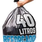 Kit Com 500 Sacos De Lixo 40 Litros Reforçado Preto