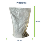 Kit Com 50 Un Saco Laminado Costurado Boca Aberta Branco 60x9