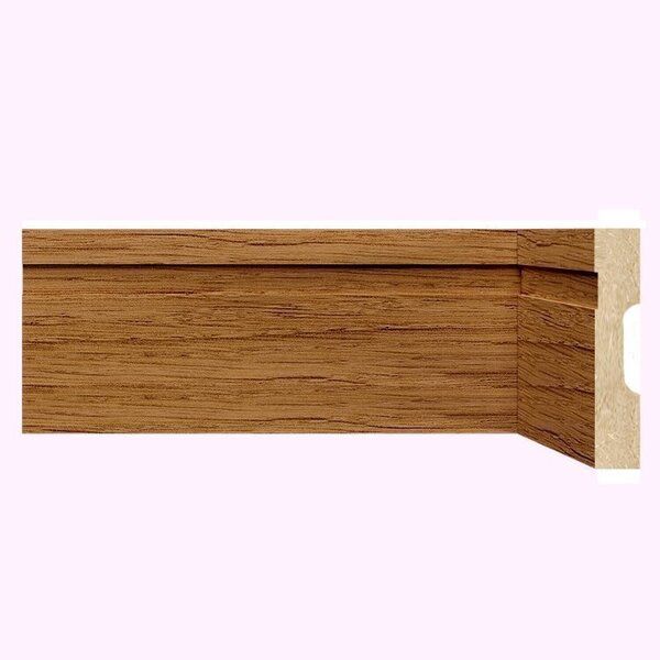 Kit Com 5 Barras Rodapé De Mdf 10cmx15mmx2,40m Com Friso 1002