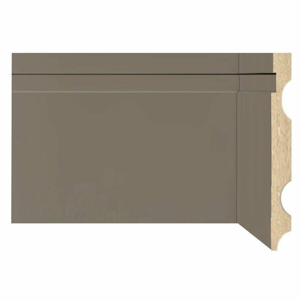 Kit Com 5 Barras Rodapé De Mdf 15cm X 15mm X 2,40m Com Friso