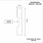 Kit Com 5 Barras Rodapé De Mdf 8cmx15mmx2,40m Guarnição Com F