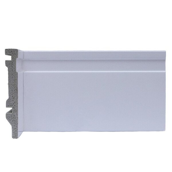 Kit Com 5 Barras Rodapé De Poliestireno 10cmx15mm Frisado 12m