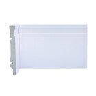 Kit Com 5 Barras Rodapé De Poliestireno 12cmx15mm Frisado 12m