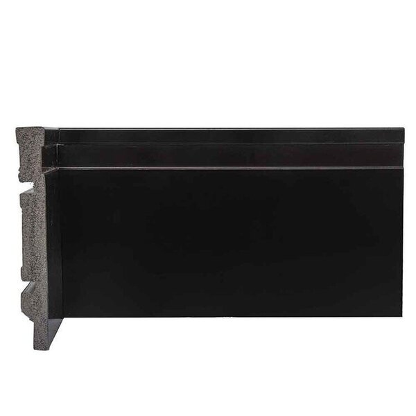 Kit Com 5 Barras Rodapé De Poliestireno 12cmx15mm Frisado 12m