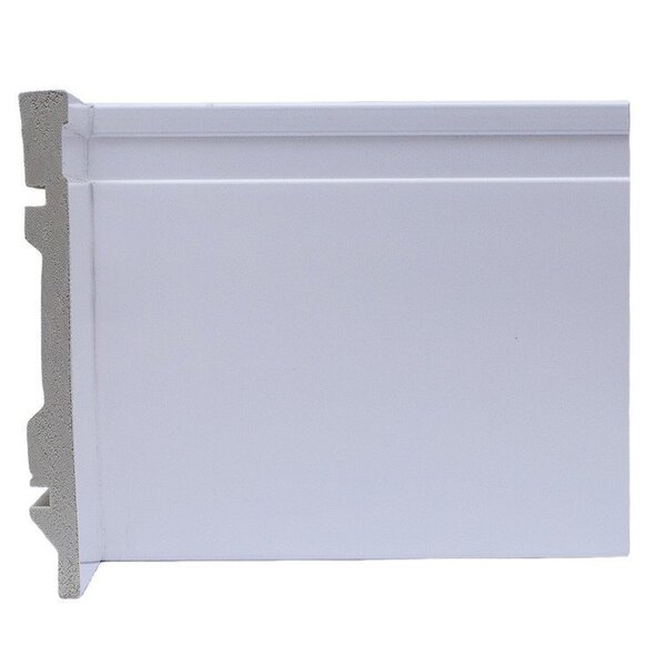 Kit Com 5 Barras Rodapé De Poliestireno 15cmx15mm Frisado 12m