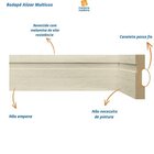 Kit Com 5 Barras Rodapé Mdf 15mmx7cm 702 Moldufama Metro Line