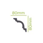 Kit Com 5 Barras Rodateto De Poliestireno 8cmx80mm Liso 10m B