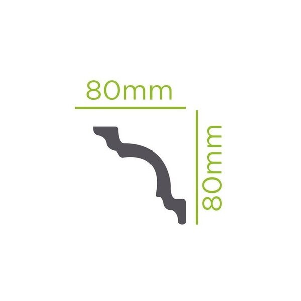 Kit Com 5 Barras Rodateto De Poliestireno 8cmx80mm Liso 10m B