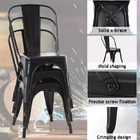 Kit Com 5 Cadeira Tolix Iron Design Aço Industrial Sala Cozin