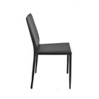 Kit Com 5 Cadeiras De Jantar Amanda Pvc Preto