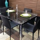 Kit Com 5 Cadeiras De Jantar Amanda Pvc Preto