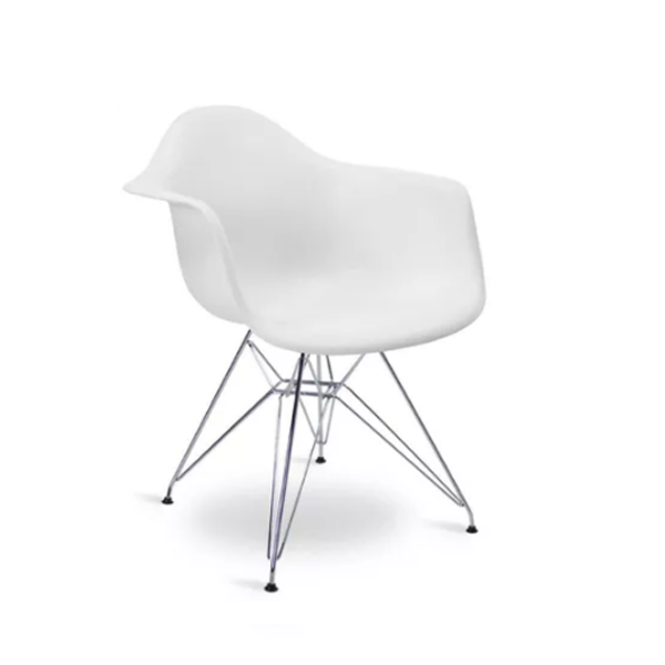 Kit Com 5 Cadeiras Eames Dar Branca Mk-968 - Makkon