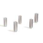 Kit Com 5 Pés Para Armário De Cozinha Provenzza Cromado