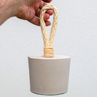 Kit Com 5 Pesos De Porta Redondo Em Concreto Com Base Anti-ri