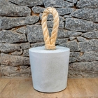 Kit Com 5 Pesos De Porta Redondo Em Concreto Com Base Anti-ri