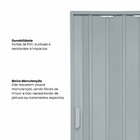 Kit Com 5 Portas Sanfonada De Pvc 210x105cm Bariri Cinza Gran