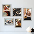 Kit Com 5 Quadros Decorativos - Salão De Beleza Cabeleireiro