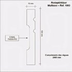 Kit Com 5 Rodapé De Mdf 10cm X 15mm X 2,40m Com Friso Moldufa