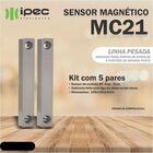 Kit Com 5 Sensores De Alarmes Magnético Mc21 Ipec