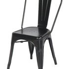 Kit Com 5cadeira Tolix Iron Design Preto  Aço Industrial Sala