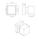 Kit Com 6 Acabamento Quadrado Registro 1/2 E 3/4 Volante C-80