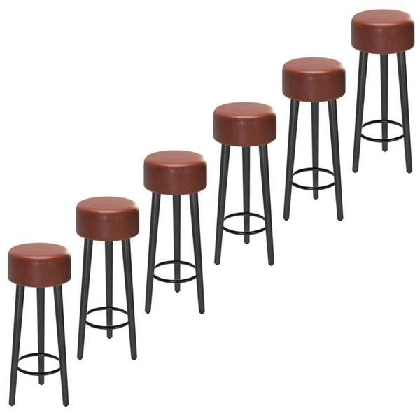 Kit Com 6 Banco Paris Cor Dos Pés Preto