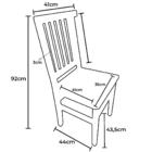 Kit com 6 Cadeiras de Madeira Mineira Azul