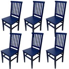 Kit com 6 Cadeiras de Madeira Mineira Azul