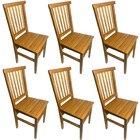 Kit com 6 Cadeiras de Madeira Mineira Bege