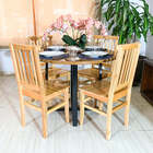 Kit com 6 Cadeiras de Madeira Mineira Bege