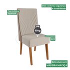 Kit Com 6 Cadeiras Em Madeira Maciça Romero Linho Bronze