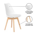 Kit Com 6 Cadeiras Leda Brancas Estofadas – Elegância E Confo
