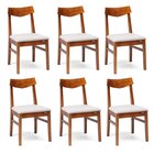 Kit Com 6 Cadeiras Madeira Maciça Club Garapa