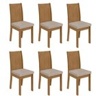 Kit Com 6 Cadeiras Para Sala De Jantar Athenas