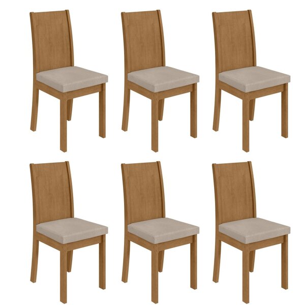 Kit Com 6 Cadeiras Para Sala De Jantar Athenas