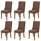 Kit Com 6 Cadeiras Para Sala De Jantar Celina Frassino/avelã