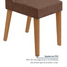 Kit Com 6 Cadeiras Para Sala De Jantar Estofadas Luar Amendoa