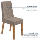 Kit Com 6 Cadeiras Para Sala De Jantar Estofadas Luar Amendoa