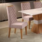 Kit Com 6 Cadeiras Para Sala De Jantar Mdp/mdf Dyniz Veludo R